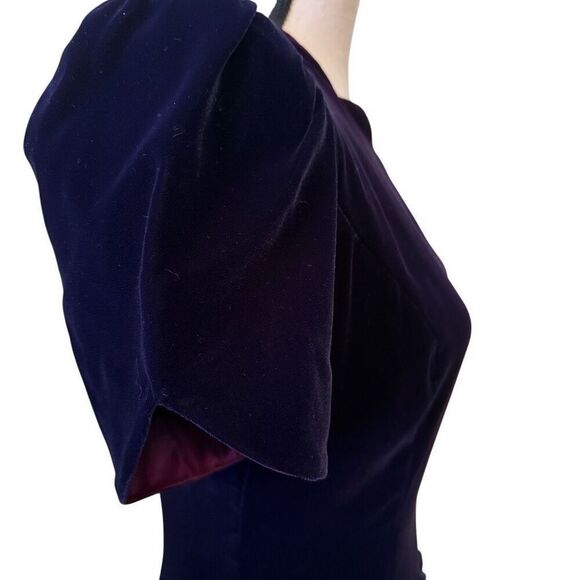 Vtg Niki Originals Purple Velvet and Satin Romantic Dropped Waist Dress Sz 6 - Picture 4 of 16